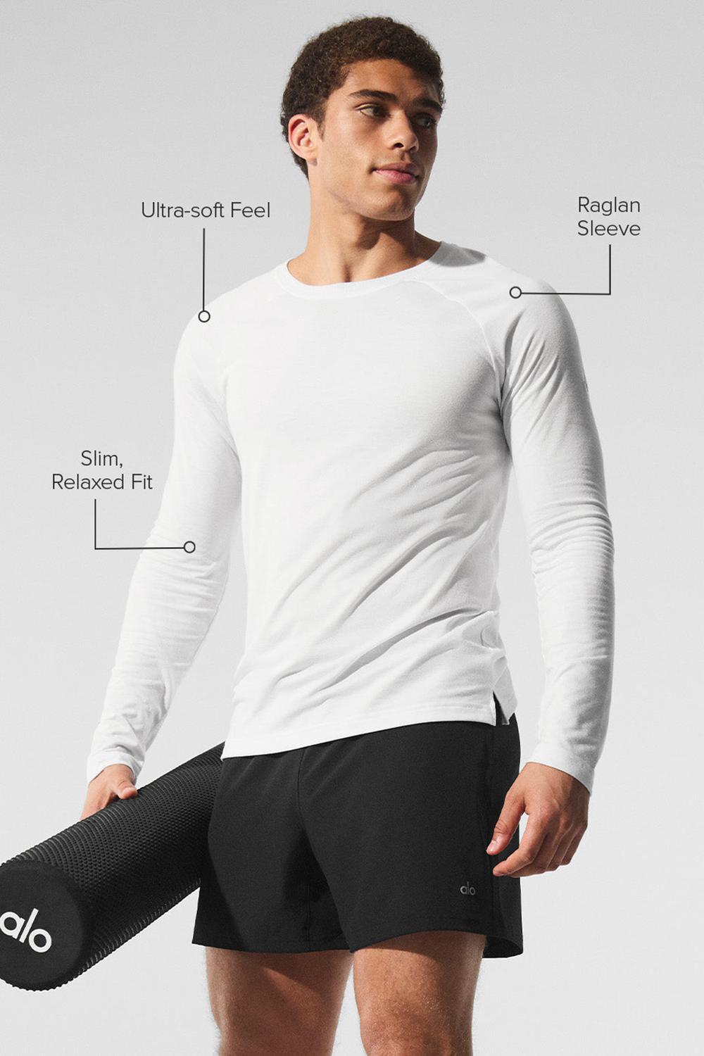 Alo Yoga Triumph Long Sleeve Uomo Tee Bianche | Italia  YLZ-297468
