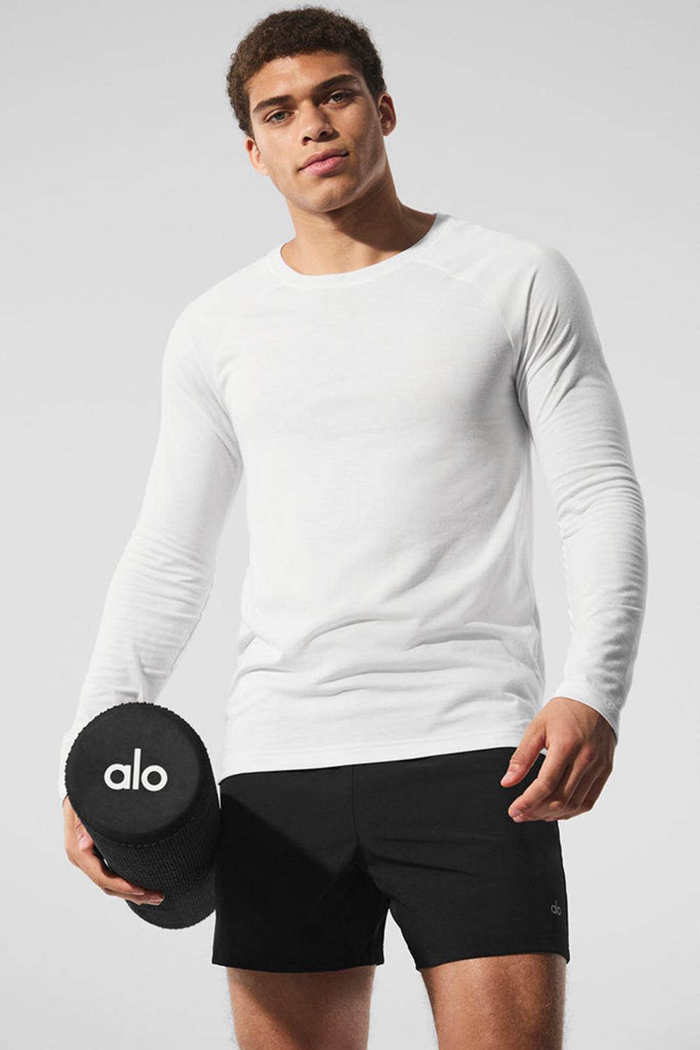 Alo Yoga Triumph Long Sleeve Uomo Tee Bianche | Italia  YLZ-297468