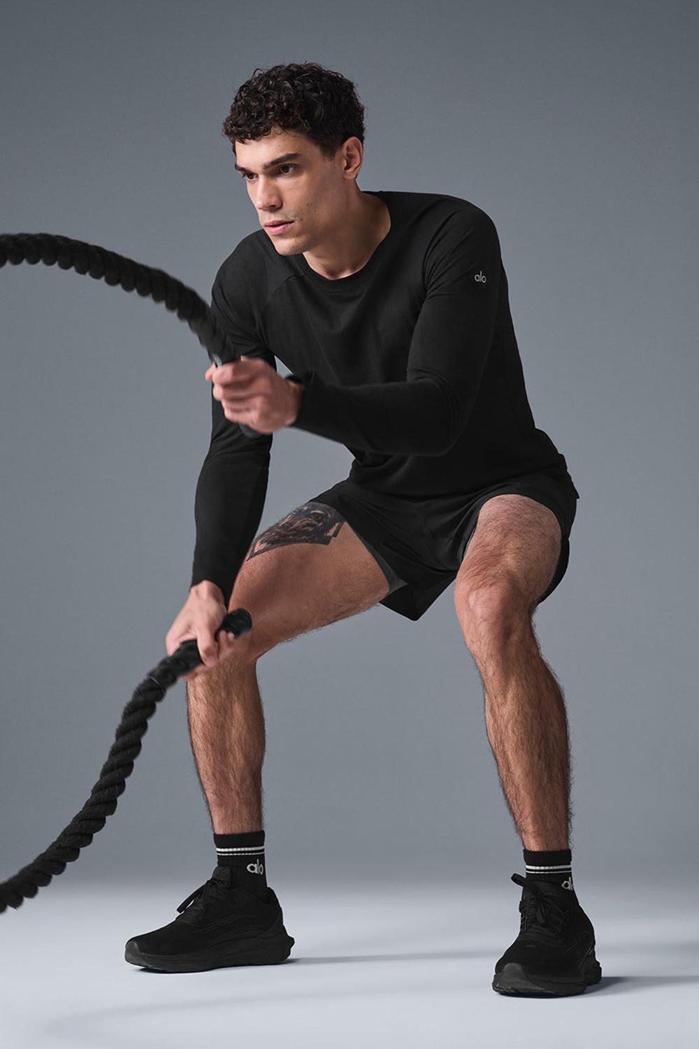 Alo Yoga Triumph Long Sleeve Uomo Tee Nere | Italia  CWH-371468