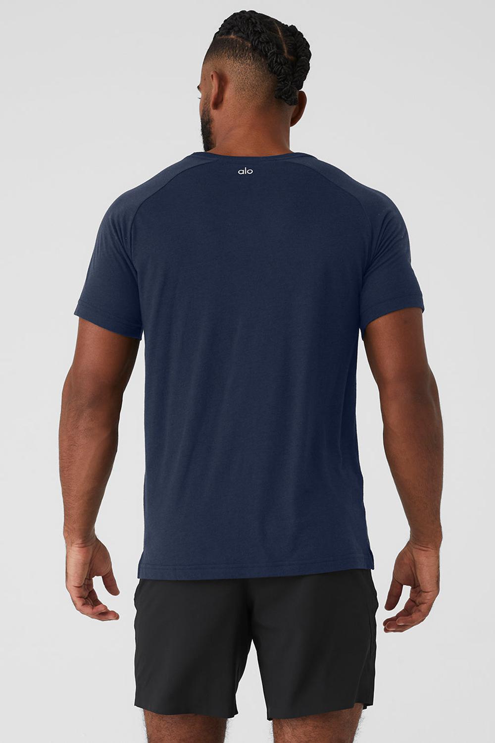 Alo Yoga Triumph Raglan Uomo Tee Blu Marino | Italia  BOH-621840