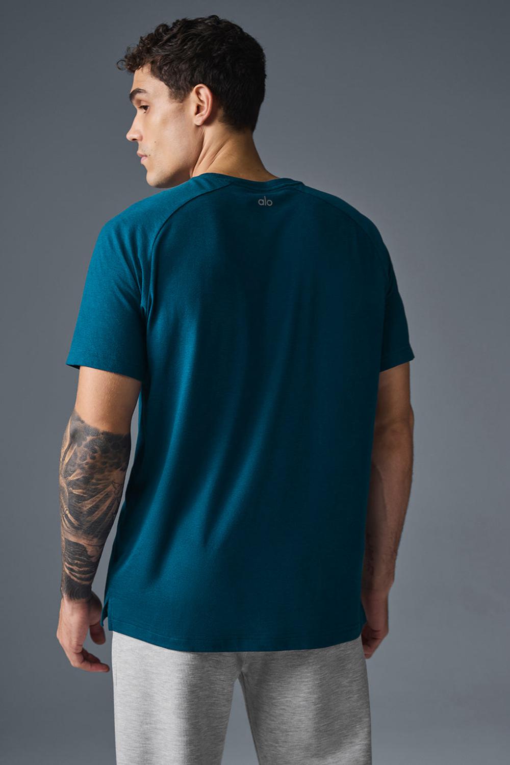 Alo Yoga Triumph Raglan Uomo Tee Blu | Italia  EVB-576239