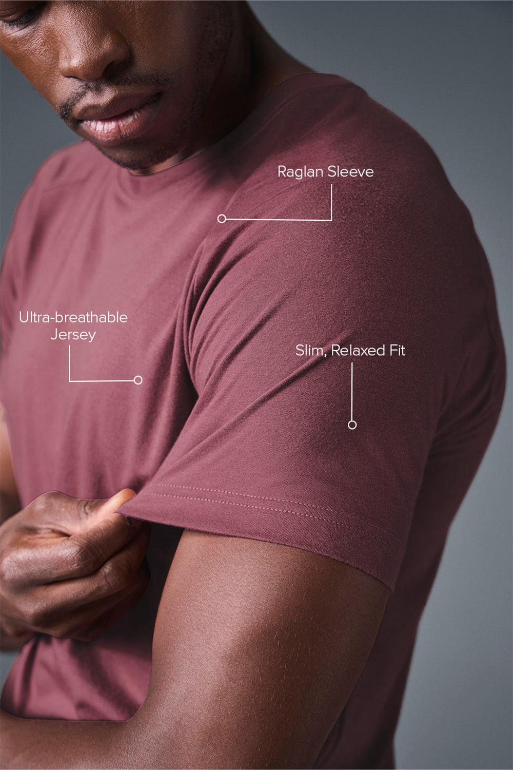 Alo Yoga Triumph Raglan Uomo Tee Bordeaux | Italia  OWJ-156028