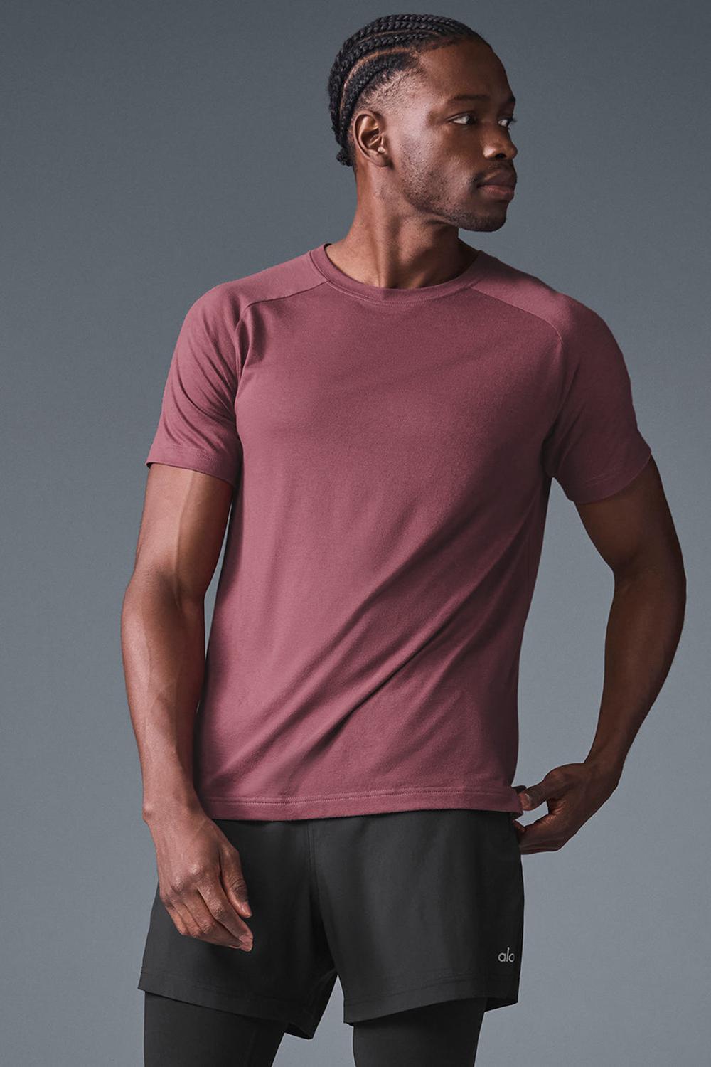 Alo Yoga Triumph Raglan Uomo Tee Bordeaux | Italia  OWJ-156028