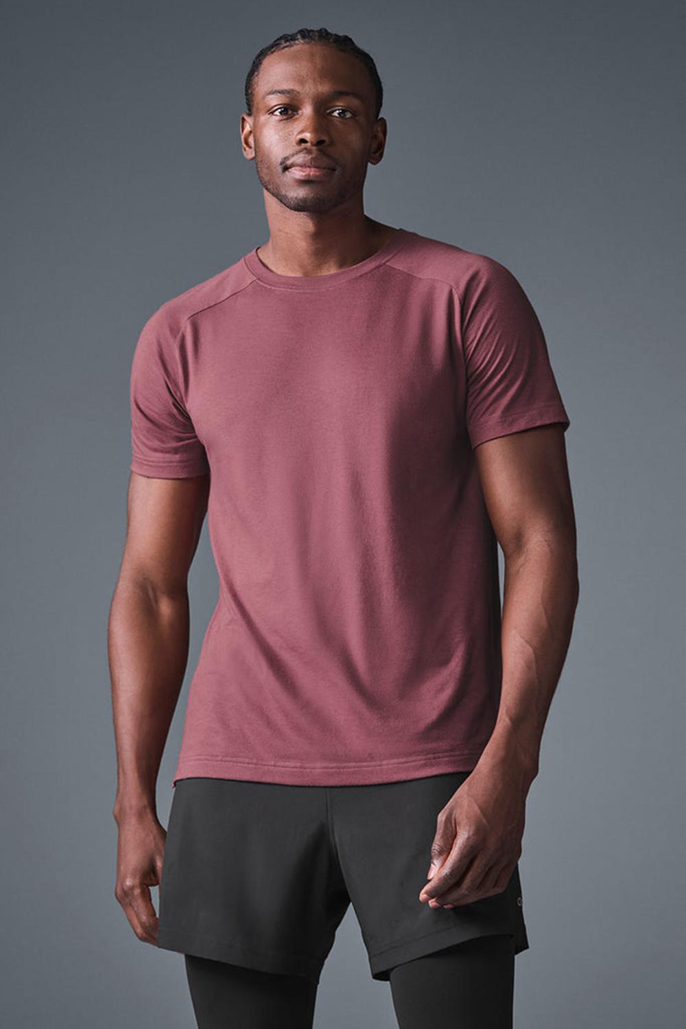 Alo Yoga Triumph Raglan Uomo Tee Bordeaux | Italia  OWJ-156028