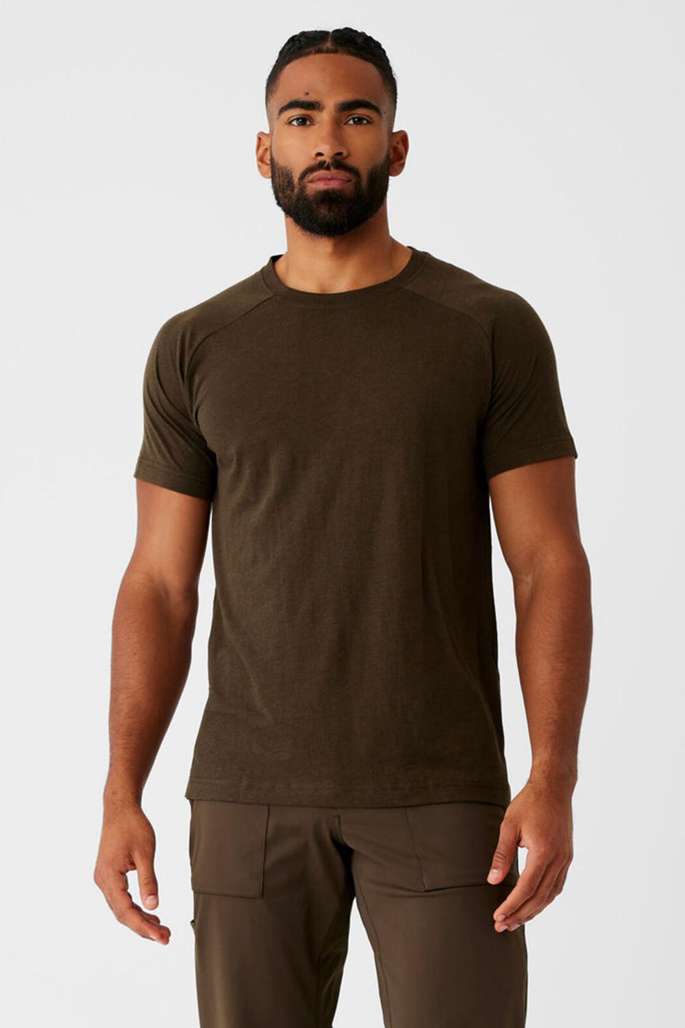 Alo Yoga Triumph Raglan Uomo Tee Espresso | Italia  YFV-215938
