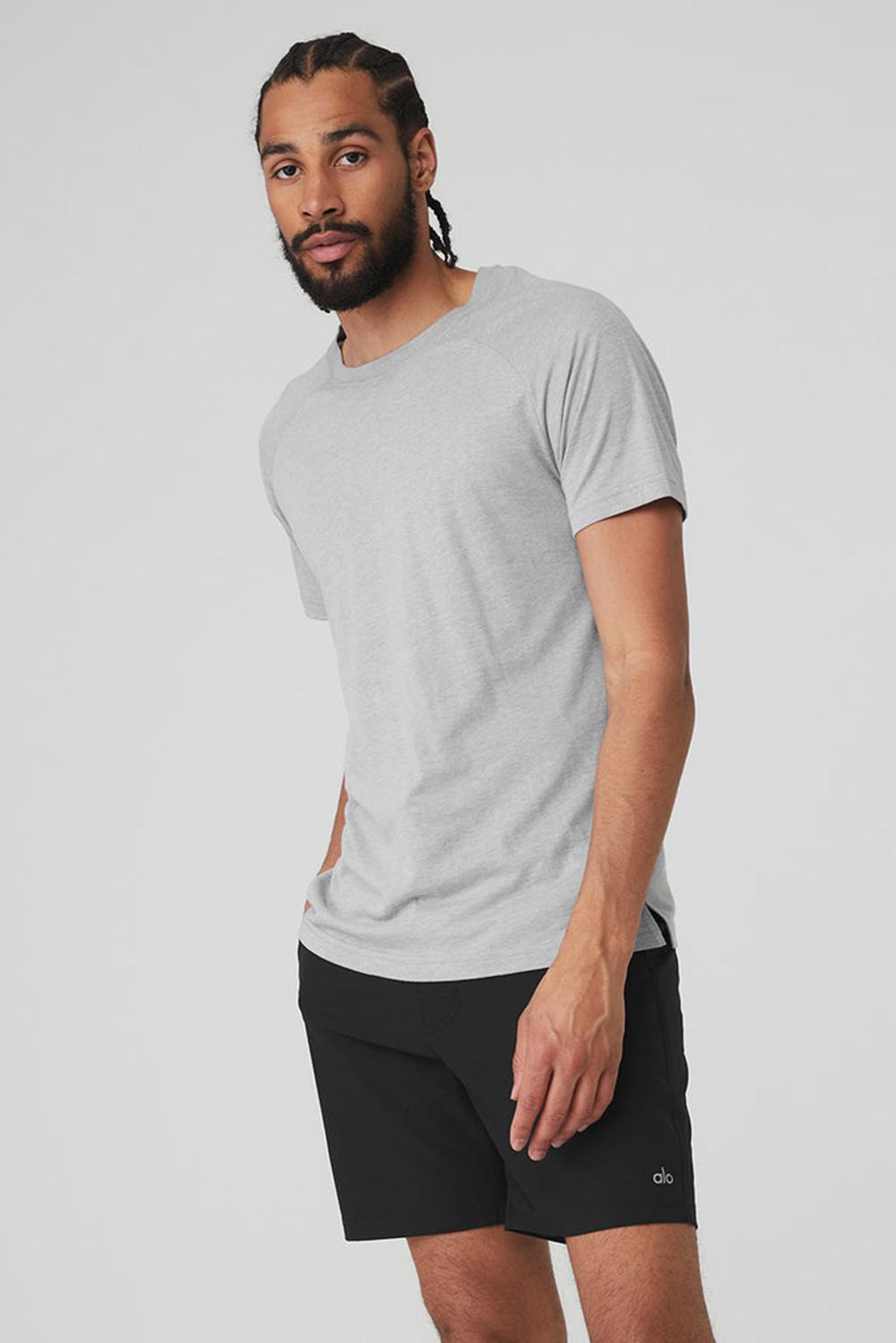 Alo Yoga Triumph Raglan Uomo Tee Grigie | Italia  HVQ-213047