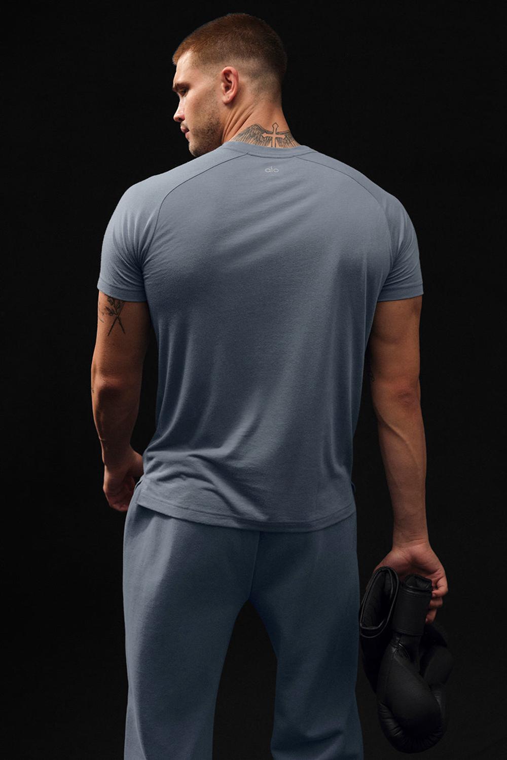Alo Yoga Triumph Raglan Uomo Tee Grigie | Italia  ONB-743259