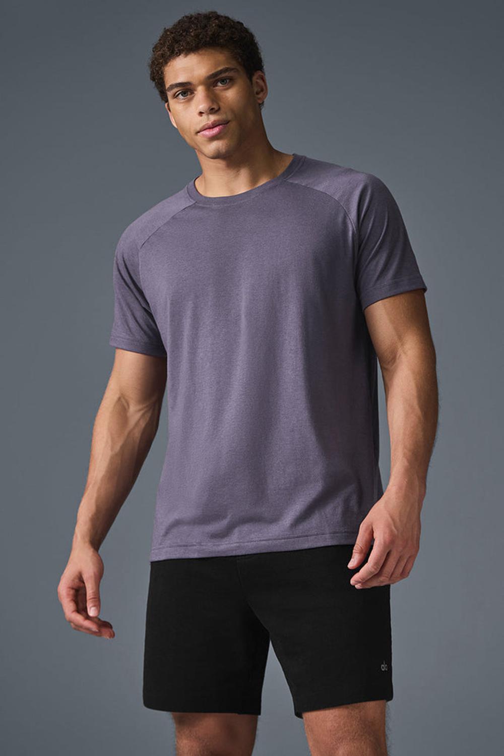 Alo Yoga Triumph Raglan Uomo Tee Italian Plum | Italia  DBC-150327