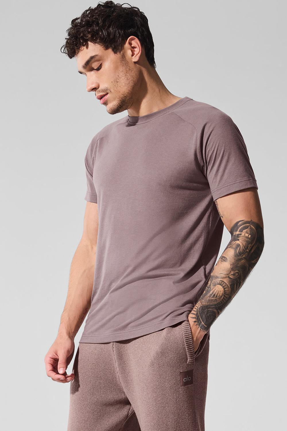 Alo Yoga Triumph Raglan Uomo Tee Mushroom | Italia  MQO-943805