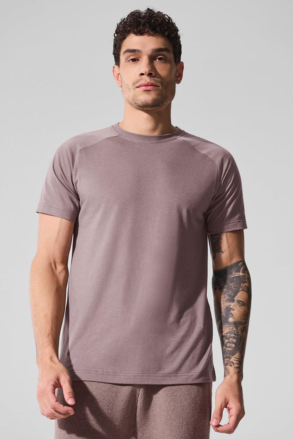 Alo Yoga Triumph Raglan Uomo Tee Mushroom | Italia  MQO-943805