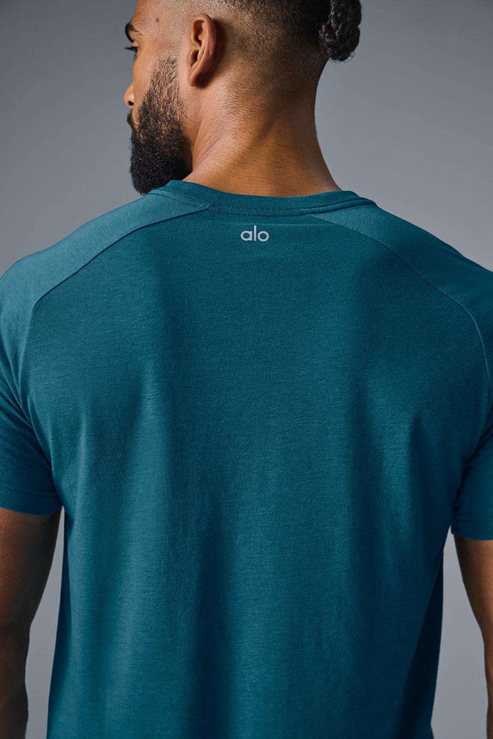 Alo Yoga Triumph Raglan Uomo Tee Oceanic Teal | Italia  TSX-287049