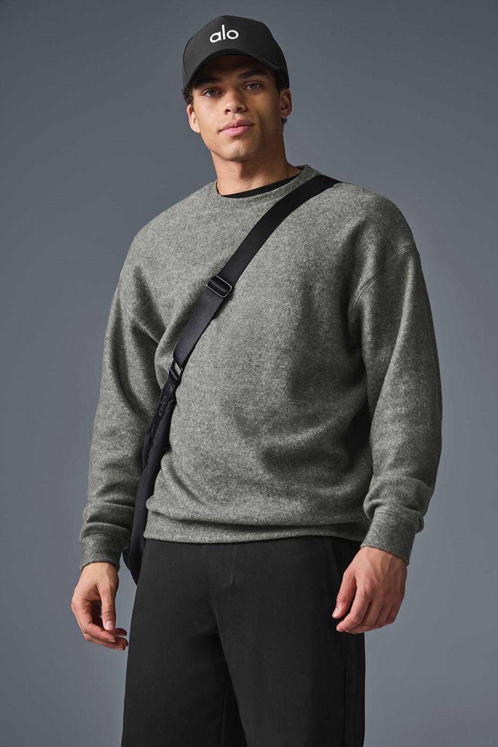 Alo Yoga Triumph Restore Crew Neck Uomo Felpa Grigie | Italia  ATJ-697138