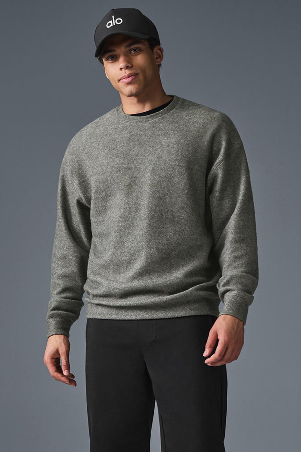 Alo Yoga Triumph Restore Crew Neck Uomo Felpa Grigie | Italia  ATJ-697138