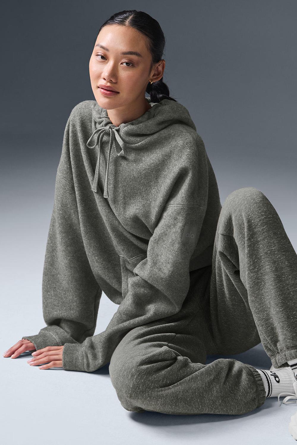 Alo Yoga Triumph Restore Donna Felpa con Cappuccio Grigie | Italia  LTF-703821