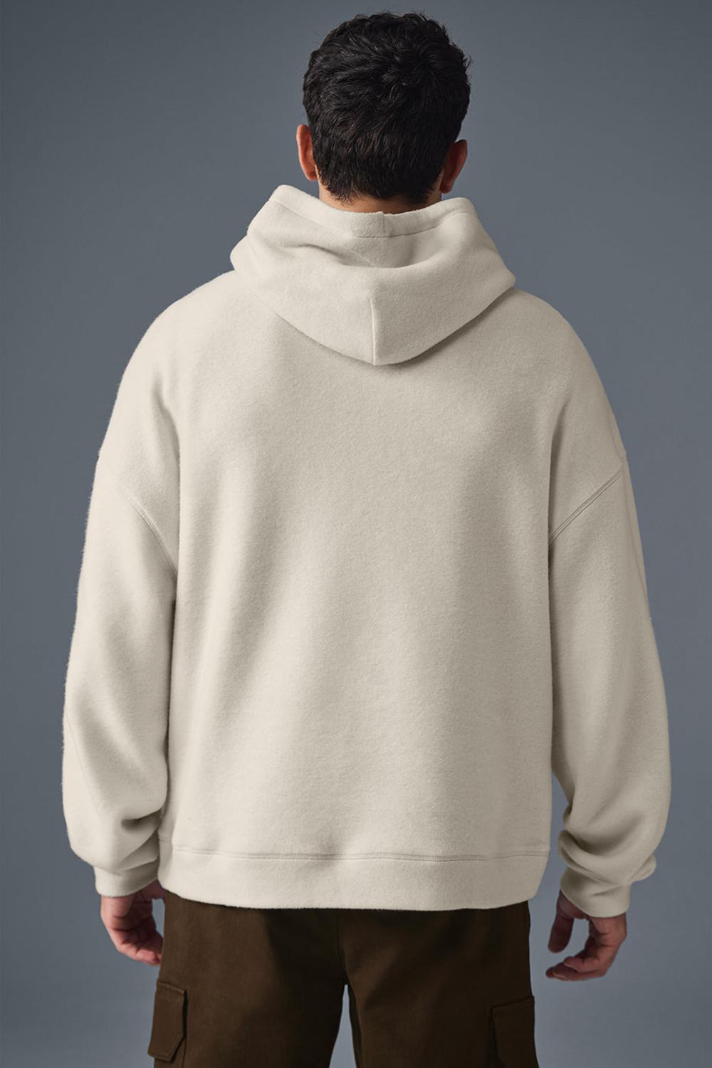 Alo Yoga Triumph Restore Uomo Felpa con Cappuccio Bone | Italia  QXG-624807