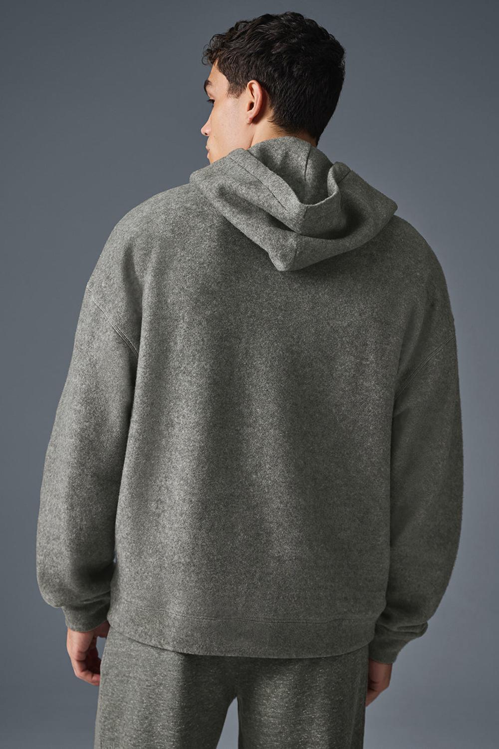 Alo Yoga Triumph Restore Uomo Felpa con Cappuccio Grigie | Italia  PTL-685473