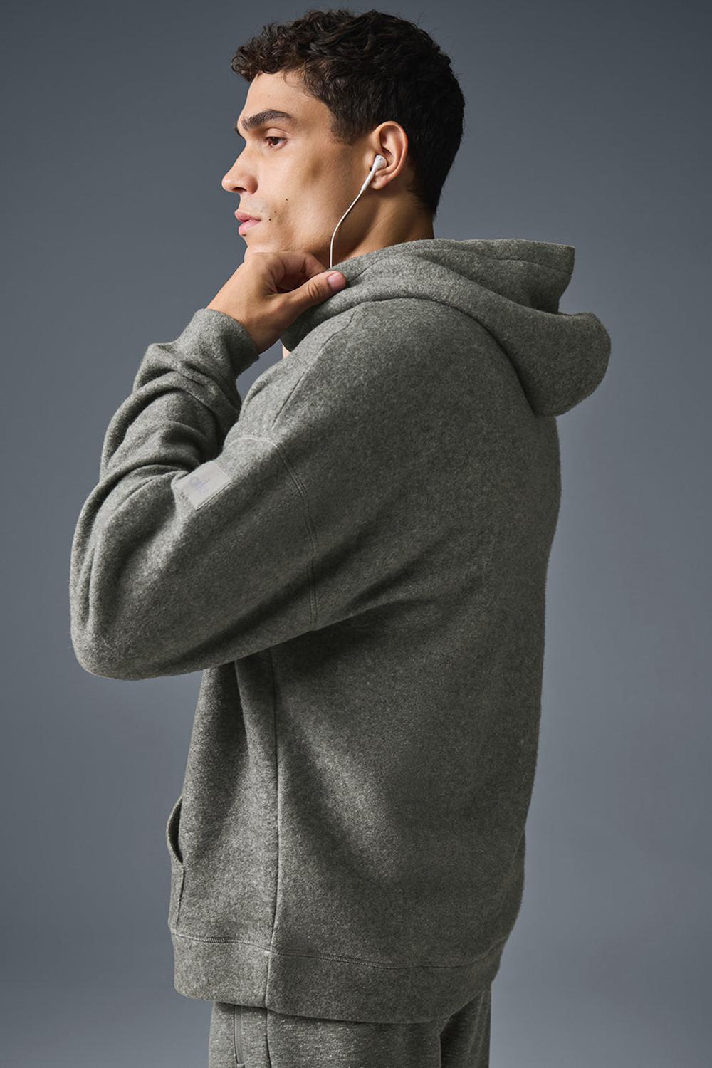 Alo Yoga Triumph Restore Uomo Felpa con Cappuccio Grigie | Italia  PTL-685473