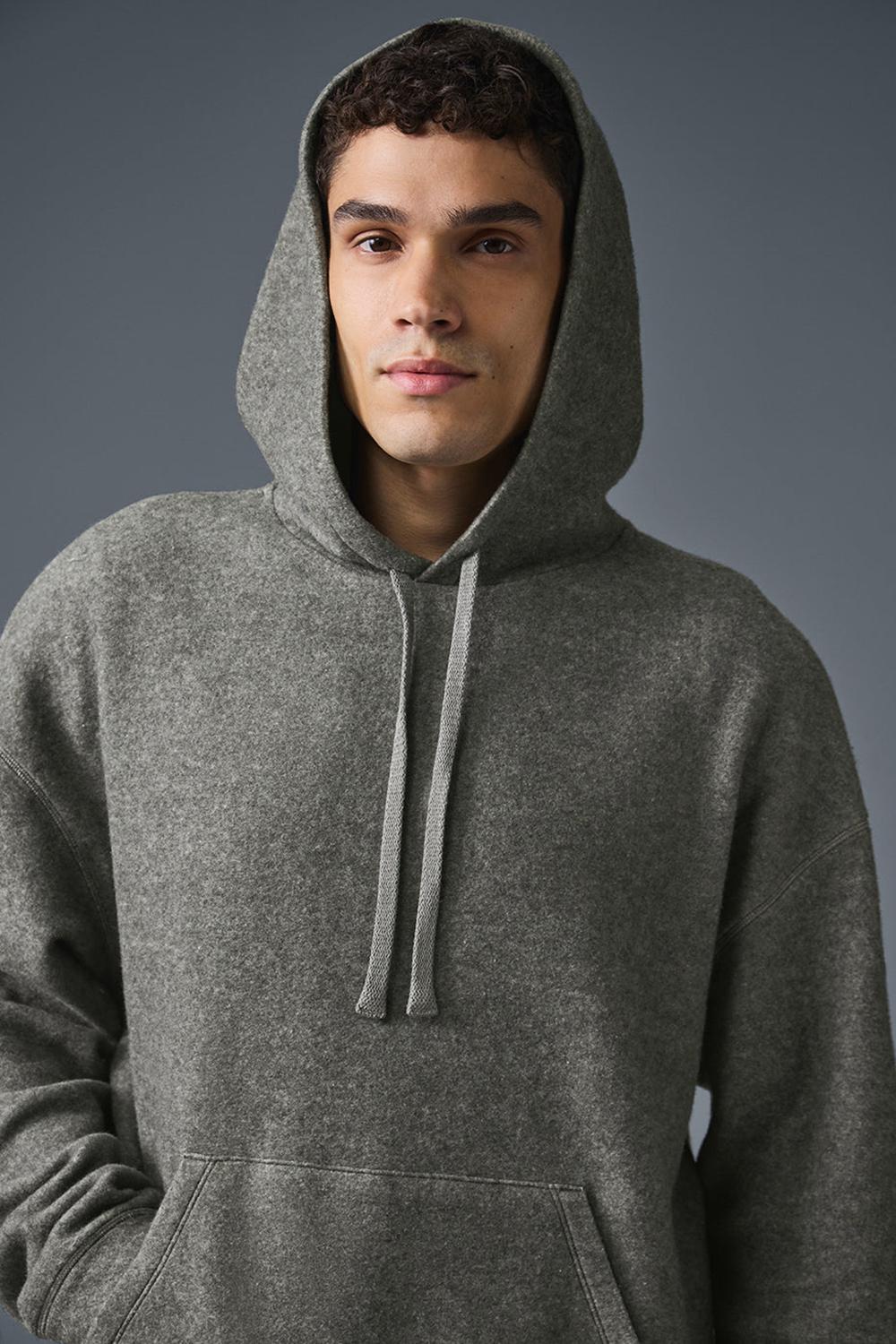 Alo Yoga Triumph Restore Uomo Felpa con Cappuccio Grigie | Italia  PTL-685473