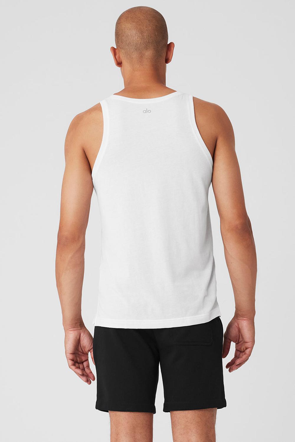 Alo Yoga Triumph Uomo Tank Bianche | Italia  YJB-708149