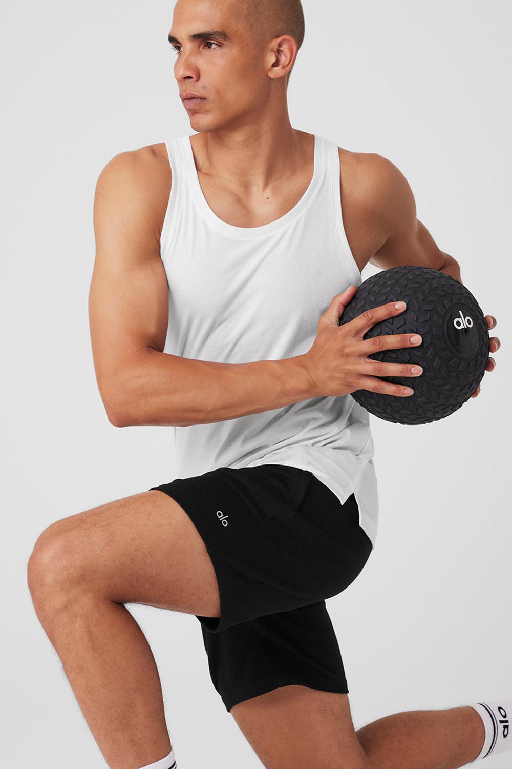 Alo Yoga Triumph Uomo Tank Bianche | Italia  YJB-708149
