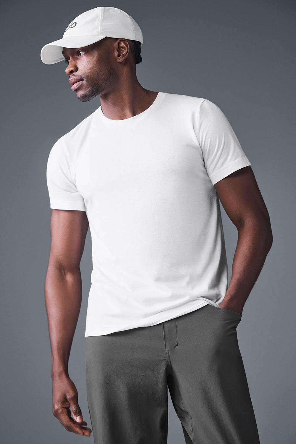 Alo Yoga Triumph Uomo Tee Bianche | Italia  CIJ-245061