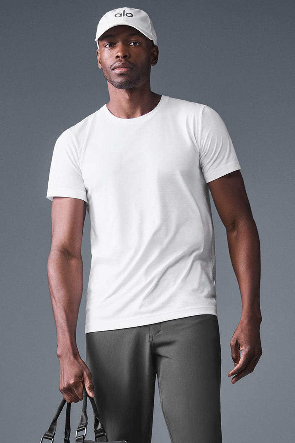 Alo Yoga Triumph Uomo Tee Bianche | Italia  CIJ-245061