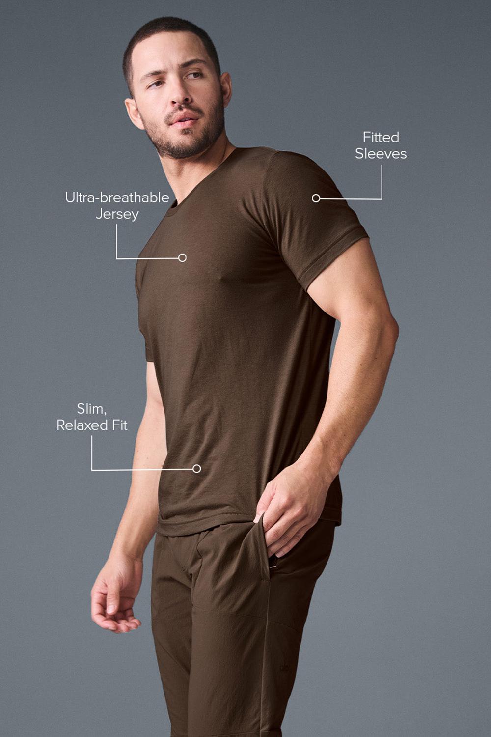 Alo Yoga Triumph Uomo Tee Espresso | Italia  VWI-168453