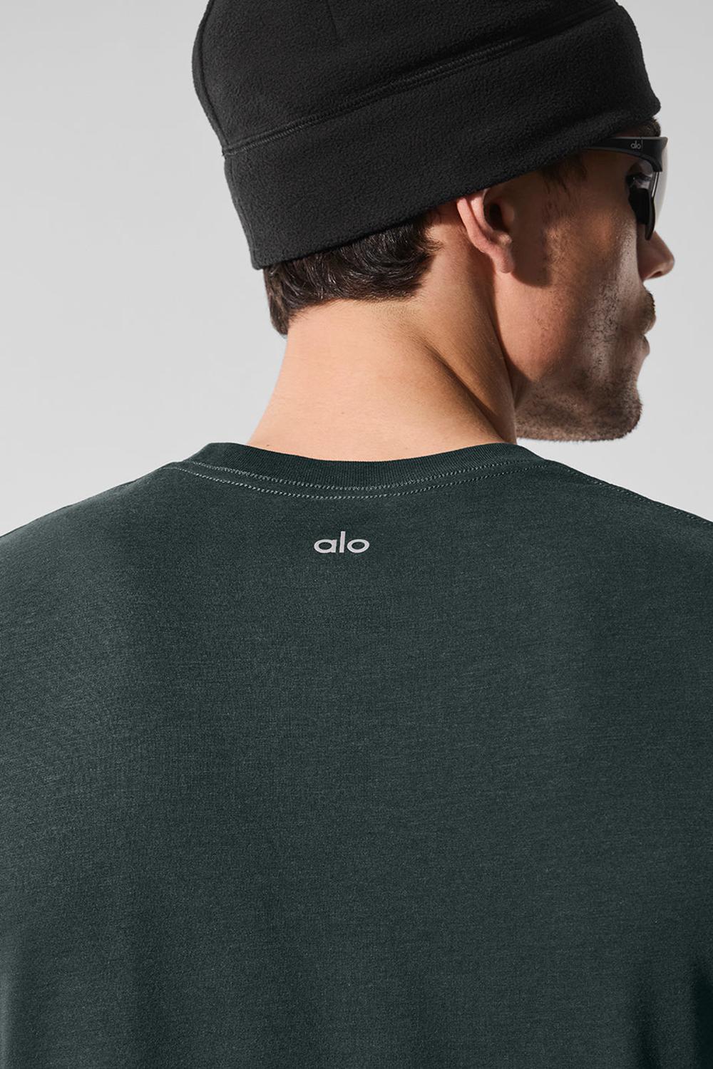 Alo Yoga Triumph Uomo Tee Verdi | Italia  YLW-947802