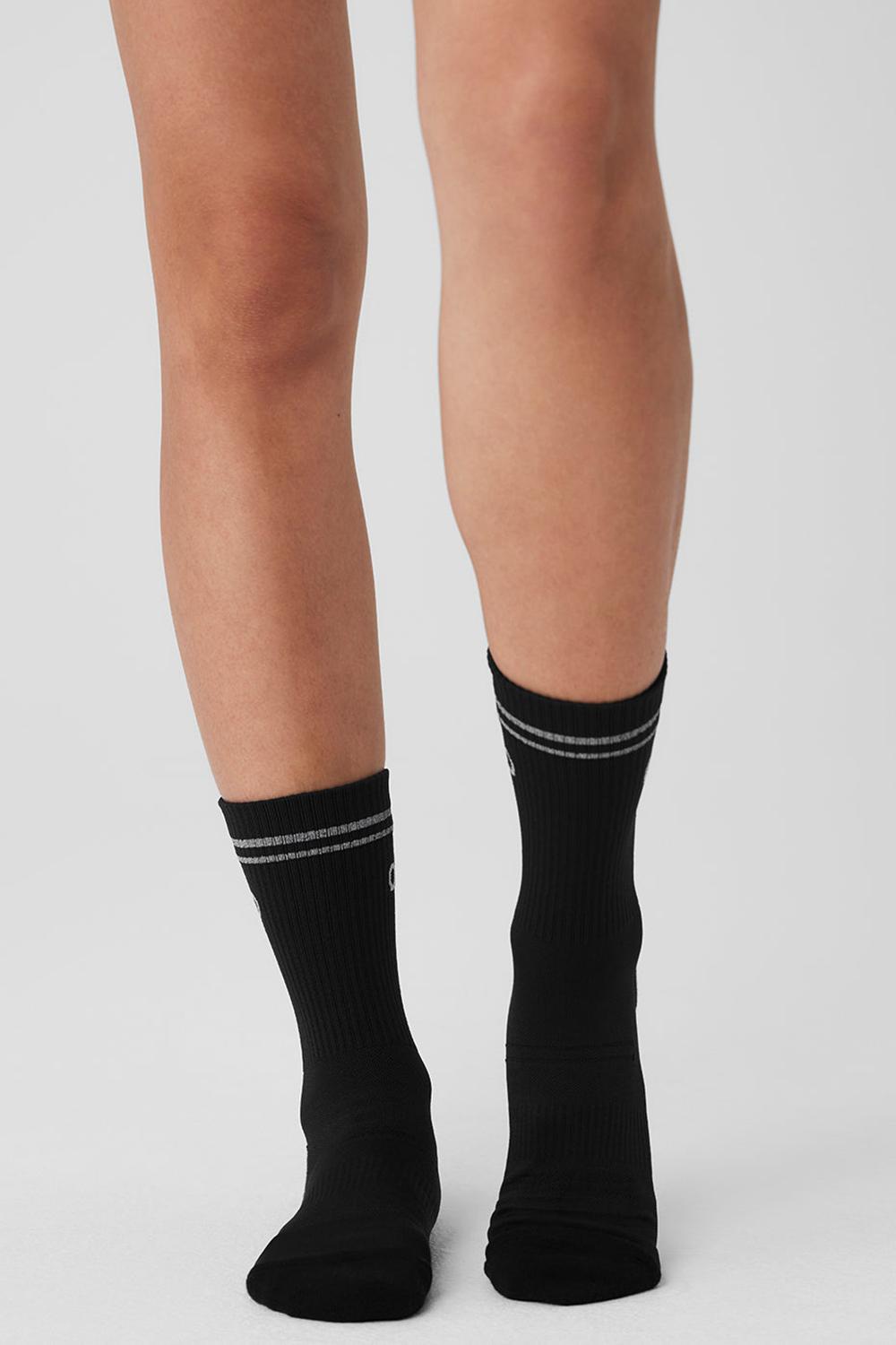 Alo Yoga Unisex Half-Crew Performance Uomo Sock Nere | Italia  LJA-091782