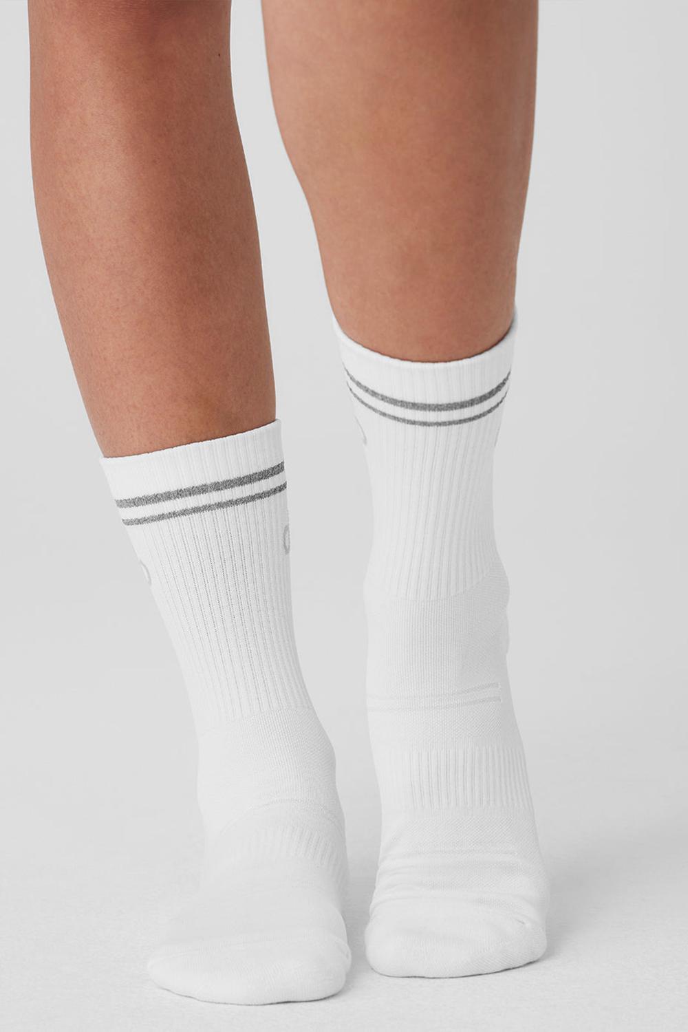 Alo Yoga Unisex Half-Crew Performance Uomo Sock Bianche | Italia  SBM-257906