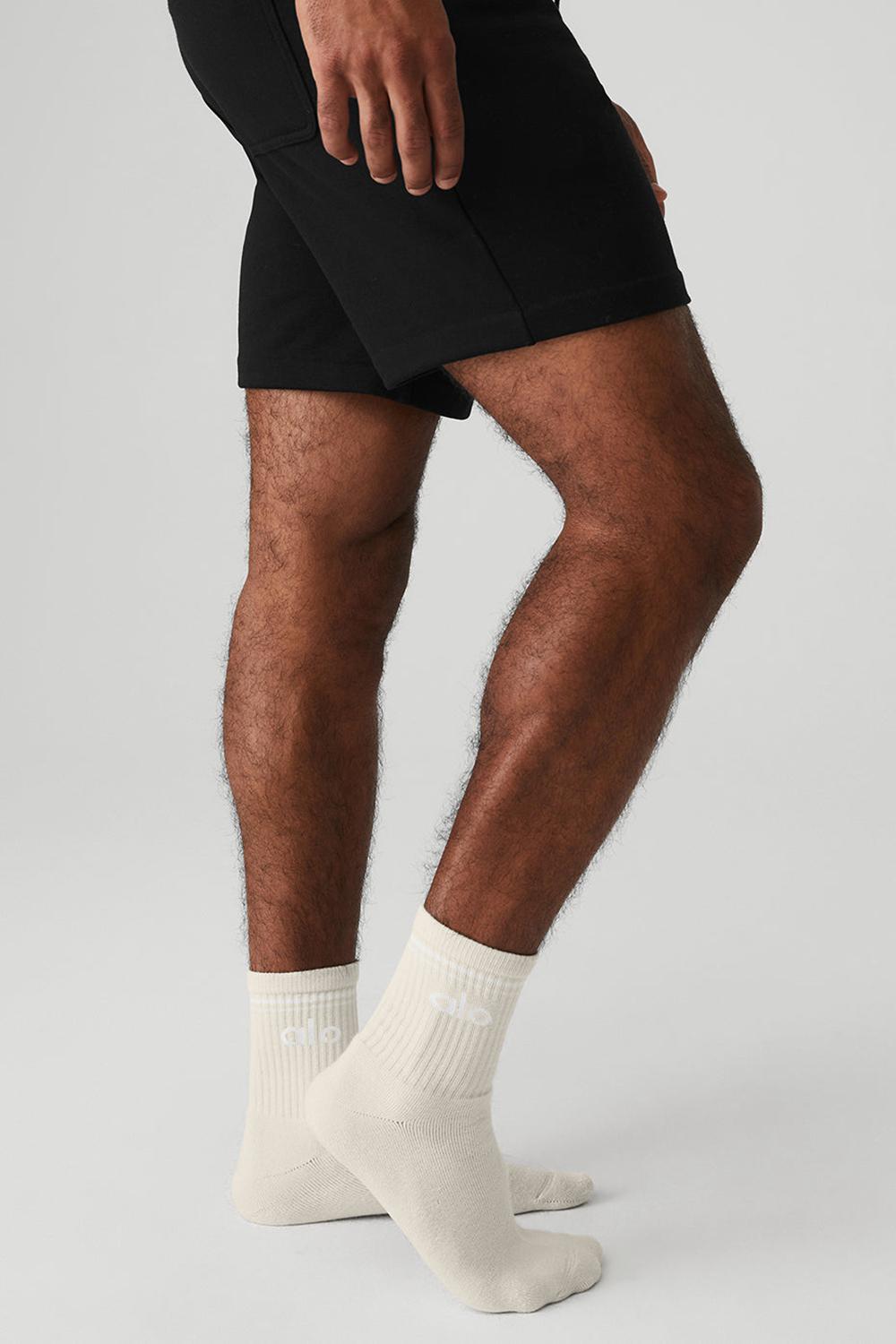 Alo Yoga Unisex Half-Crew Throwback Uomo Sock Bianche | Italia  BQV-659740