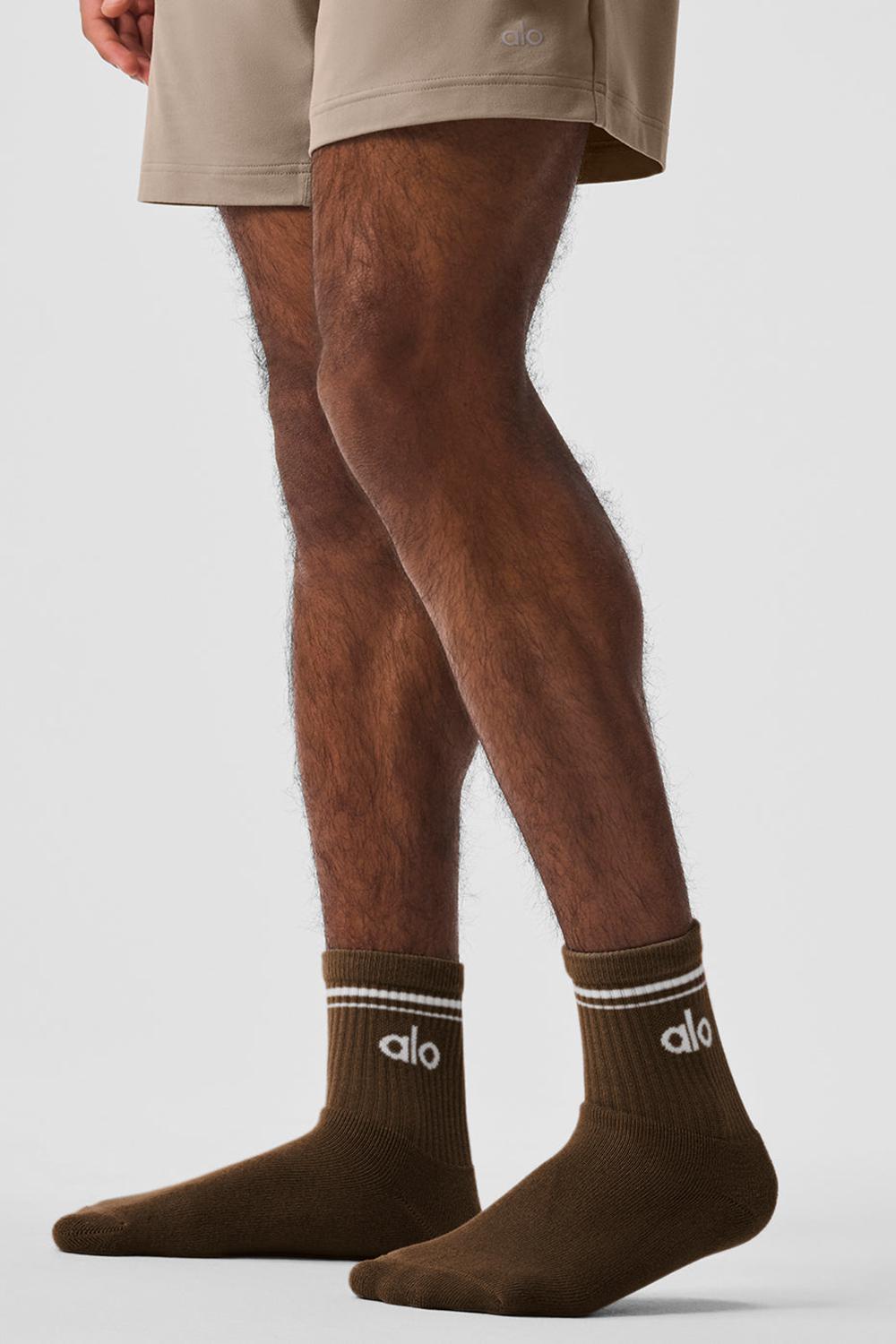 Alo Yoga Unisex Half-Crew Throwback Uomo Sock Bianche | Italia  QXY-751086