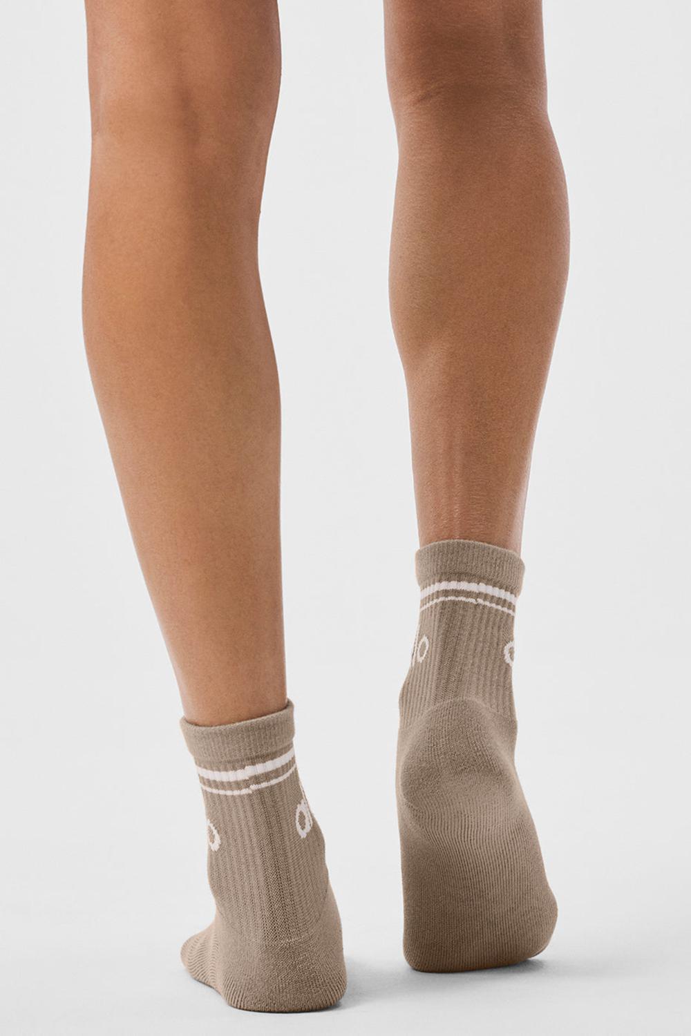 Alo Yoga Unisex Half-Crew Throwback Uomo Sock Bianche | Italia  HOM-590716