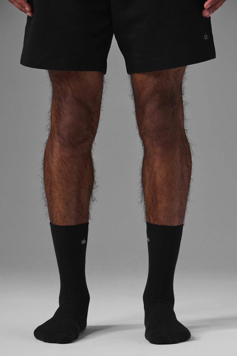 Alo Yoga Unisex Half-Crew Understated Uomo Sock Nere | Italia  MGT-635047