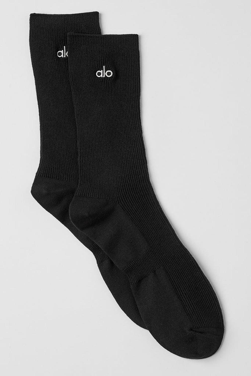 Alo Yoga Unisex Half-Crew Understated Uomo Sock Nere | Italia  MGT-635047