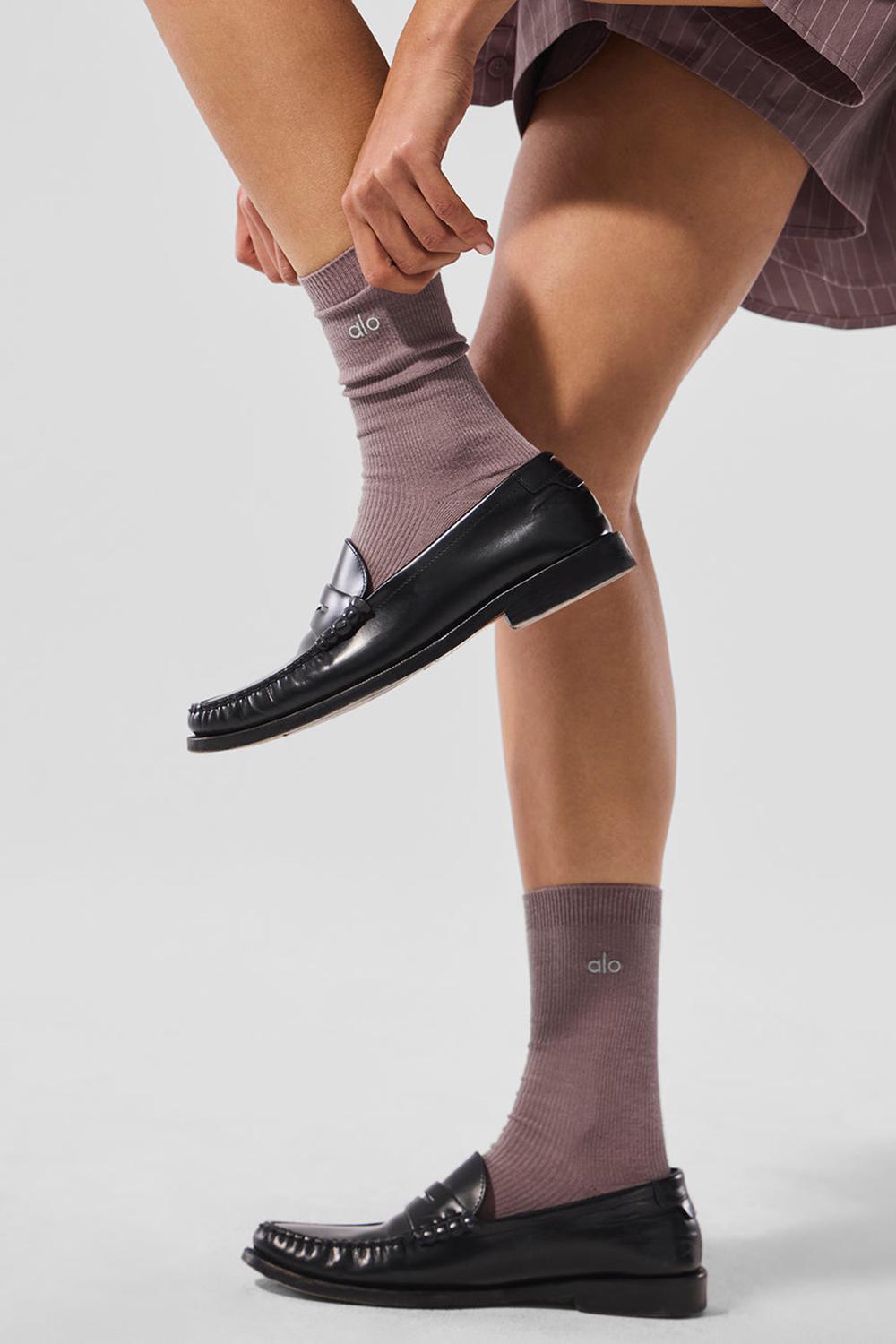 Alo Yoga Unisex Half-Crew Understated Uomo Sock Mushroom | Italia  PGC-258194