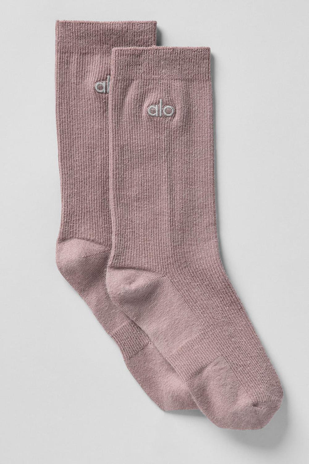 Alo Yoga Unisex Half-Crew Understated Uomo Sock Mushroom | Italia  PGC-258194