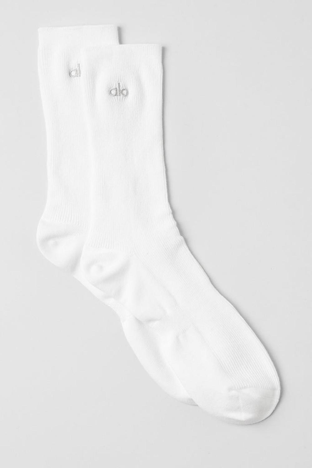 Alo Yoga Unisex Half-Crew Understated Uomo Sock Bianche | Italia  HYZ-729438