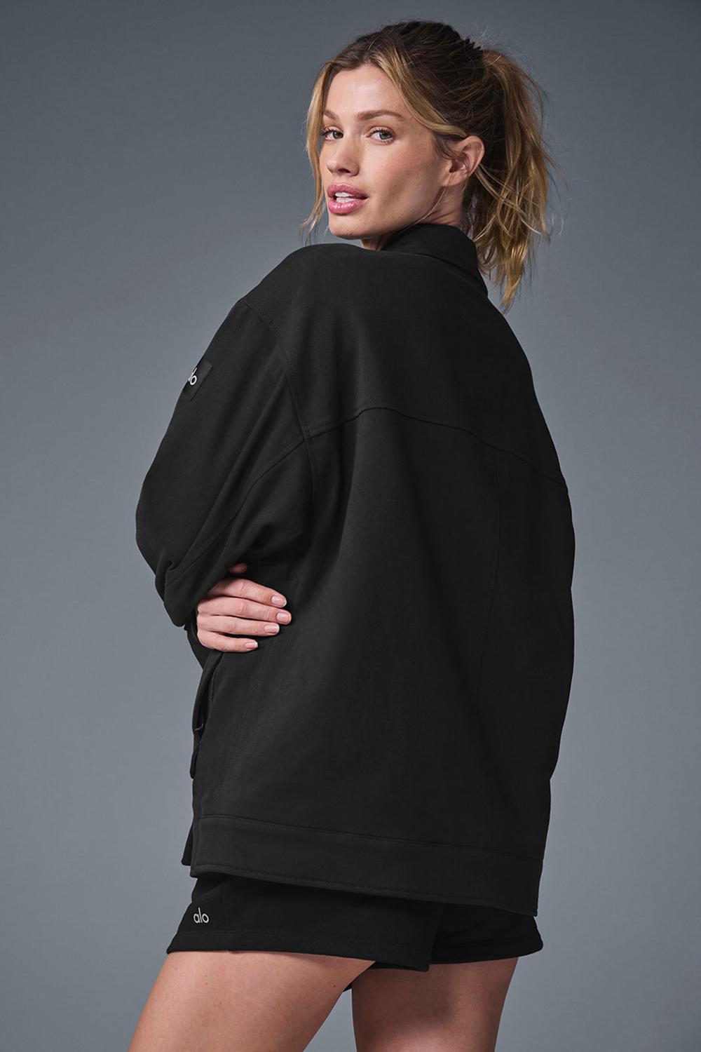 Alo Yoga Unisex One Up Donna Giacca Nere | Italia  UXD-529014