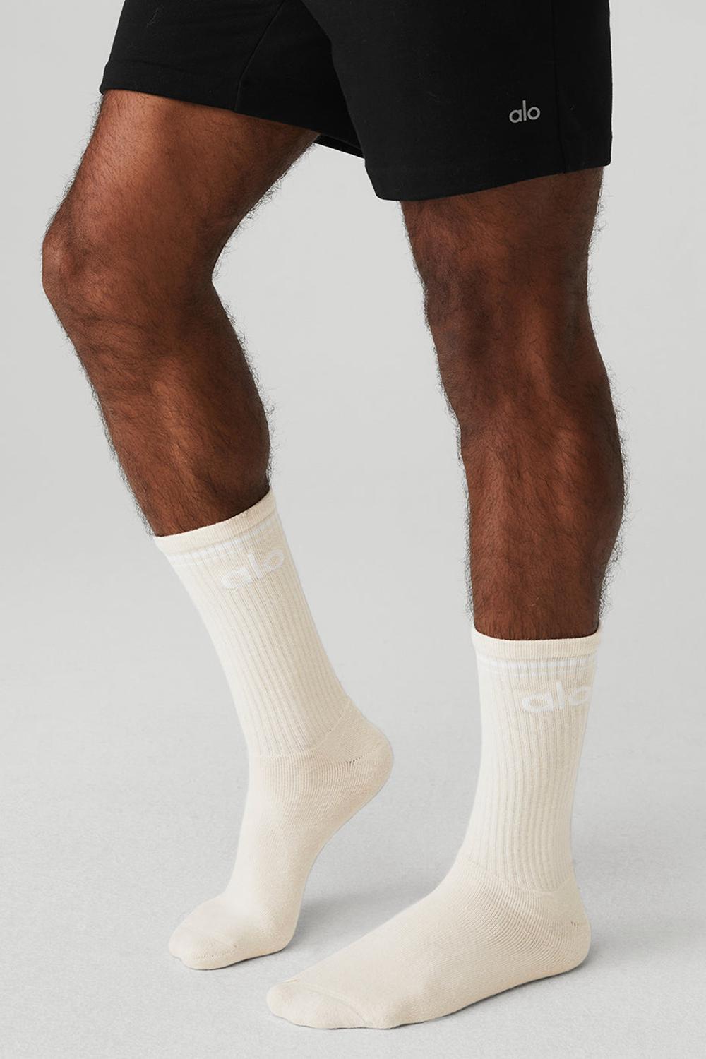 Alo Yoga Unisex Throwback Uomo Sock Bianche | Italia  ROP-257430