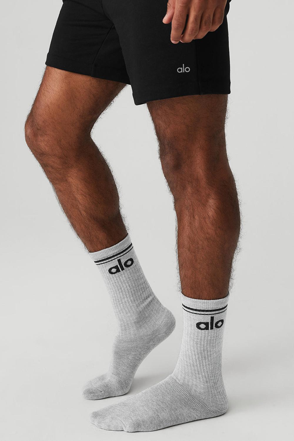 Alo Yoga Unisex Throwback Uomo Sock Grigie Nere | Italia  GHL-146937
