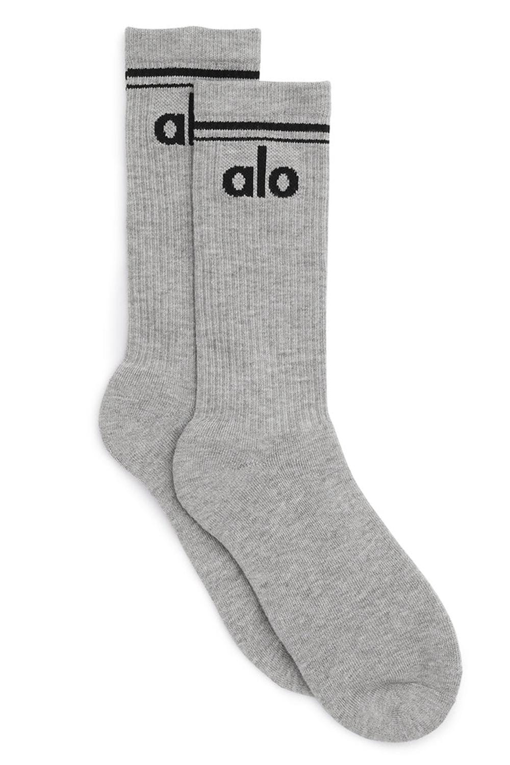 Alo Yoga Unisex Throwback Uomo Sock Grigie Nere | Italia  GHL-146937