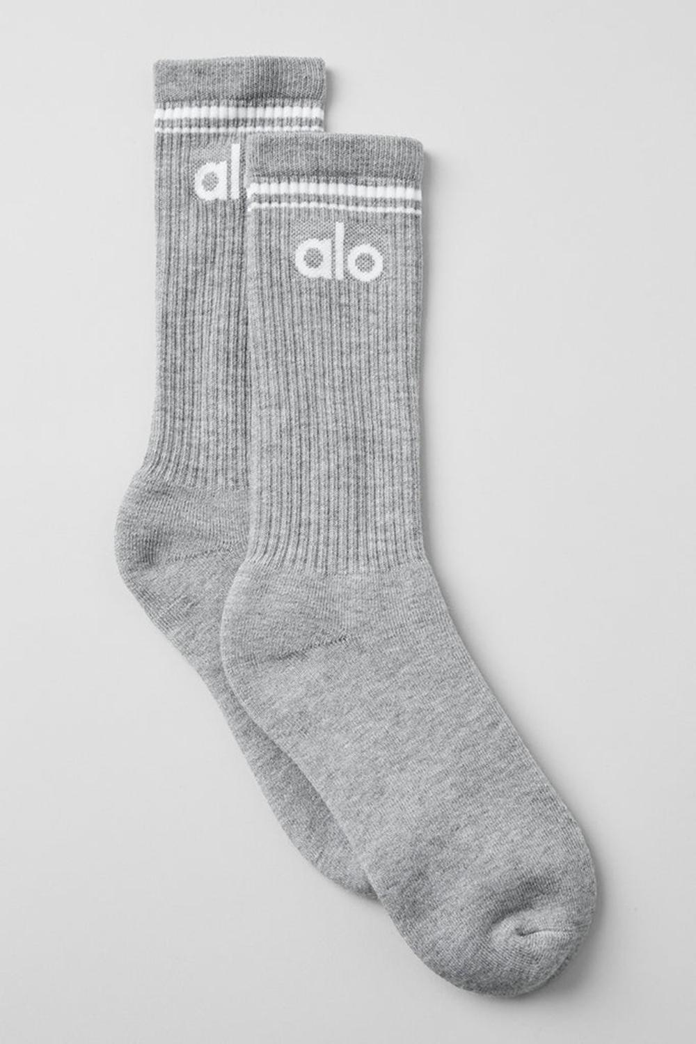 Alo Yoga Unisex Throwback Uomo Sock Grigie Bianche | Italia  ZDR-120735