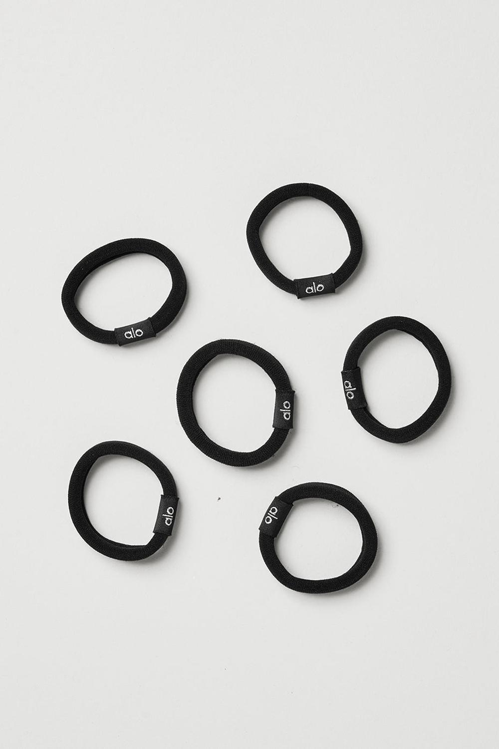Alo Yoga Untangled Hair Tie 6-Pack Donna Hair Tie Nere | Italia  BJN-129087