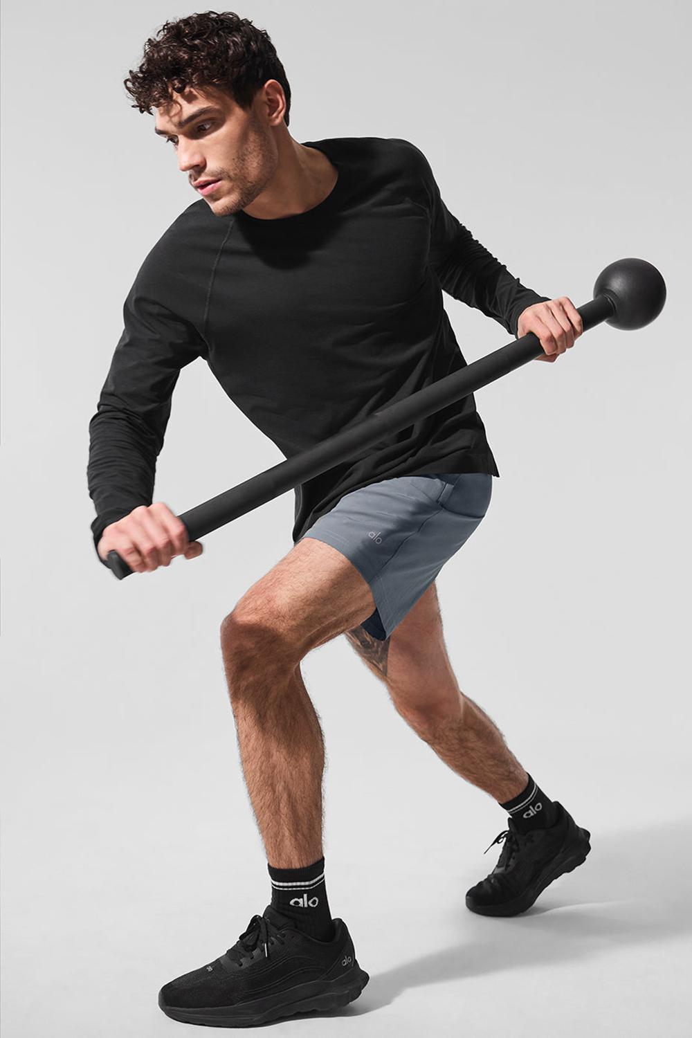 Alo Yoga Vapor Crewneck Uomo Maniche Lunghe Nere | Italia  OYA-267435