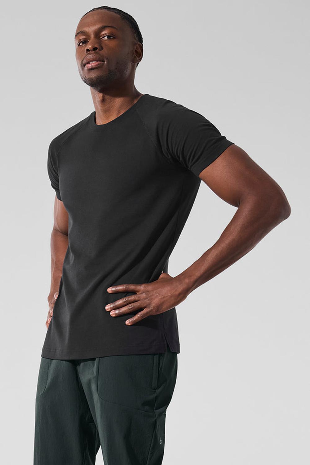 Alo Yoga Vapor Crewneck Uomo Short Sleeve Nere | Italia  NQR-275946