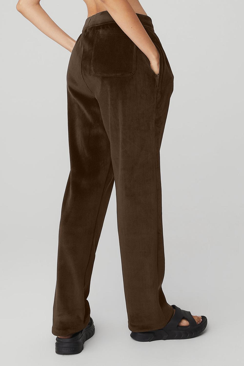 Alo Yoga Velour Baller Donna Pant Espresso | Italia  PCF-023851