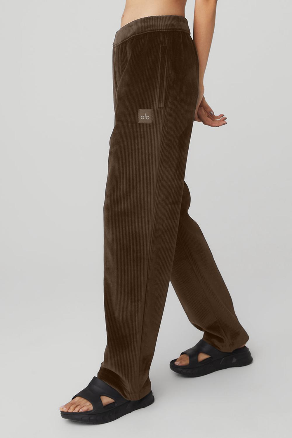 Alo Yoga Velour Baller Donna Pant Espresso | Italia  PCF-023851