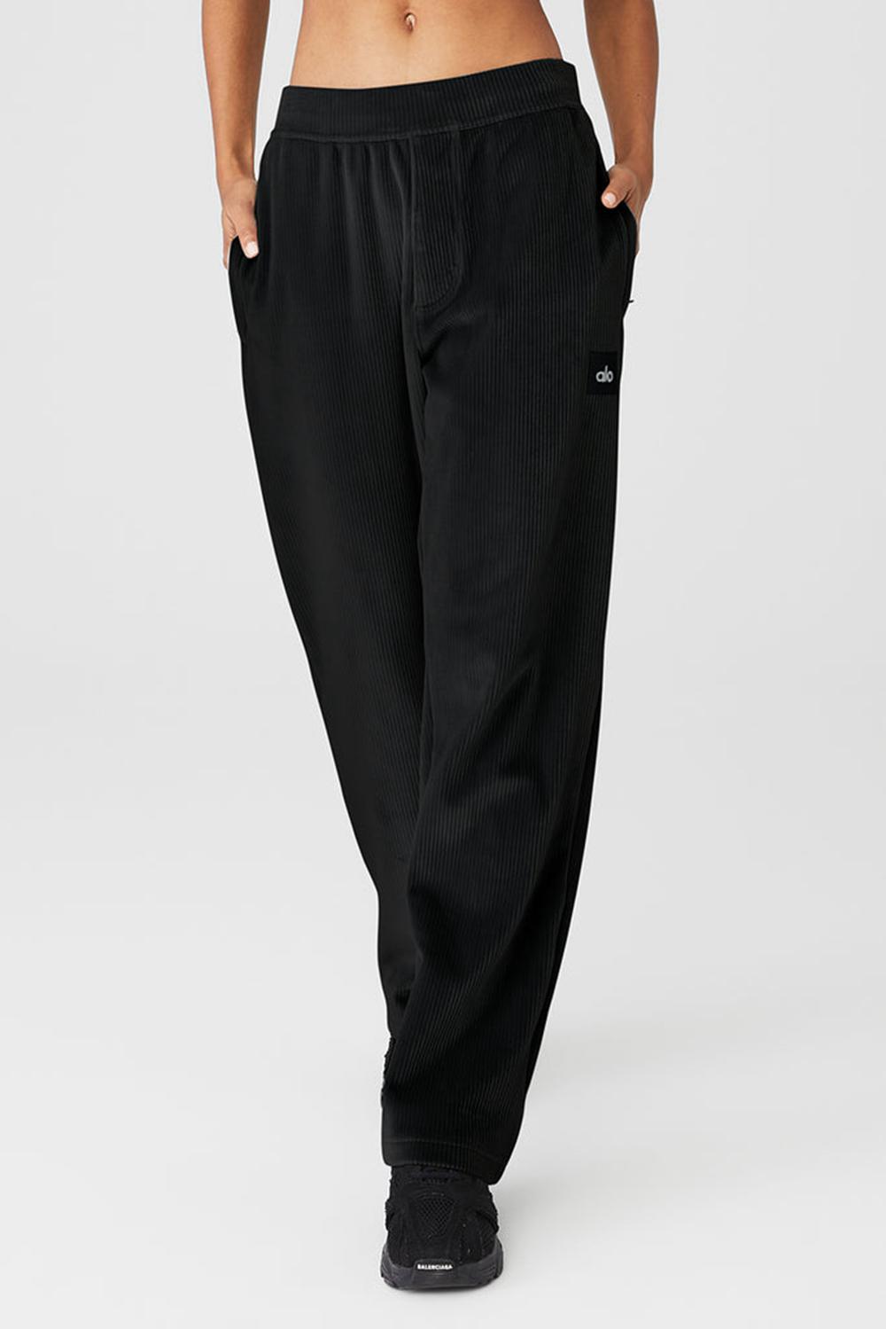 Alo Yoga Velour Baller Donna Pant Nere | Italia  MGS-527068