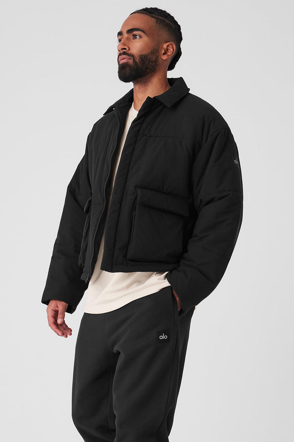 Alo Yoga Voyage Utility Cargo Uomo Giacca Nere | Italia  BZJ-453206